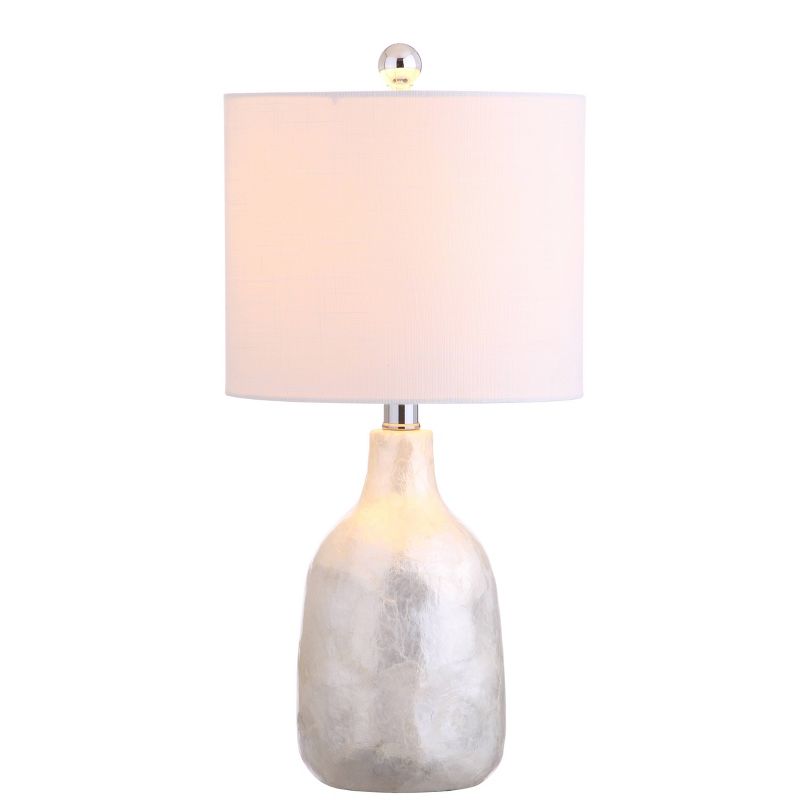 21&#34; Lucille Seashell Table Lamp (Includes LED Light Bulb) Pearl White - JONATHAN Y, 1 of 6