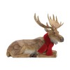Carved Winter Moose with Scarf (Set of 2) - 4 of 4