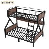 TIRAMISUBEST Twin over Full / Twin XL over Queen Bunk Bed, Kids / Teens Metal Bed Frame with Storage Shelves and LED Light - 4 of 4