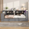 Whisen Twin Size Platform Bed with Storage Shelves, Drawers, Charging Station, LED, Desk and Headboard - 3 of 4