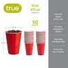 True Red Party Cups, Disposable Cups, Drink Cups - 3 of 4