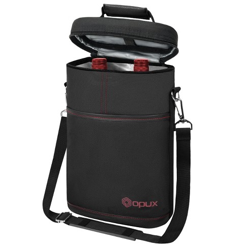 Opux 2 Bottle Wine Carrier Tote, Insulated Leakproof Cooler Bag ...