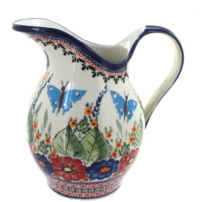 Blue Rose Polish Pottery Garden Butterfly Bubble Mug : Target