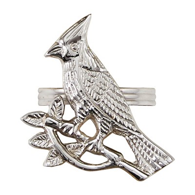 Park Designs Cardinal Napkin Ring Set - Silver