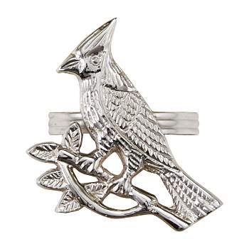 Park Designs Silver Cardinal Napkin Ring Set of 4