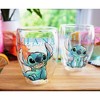 Silver Buffalo Disney Lilo and Stitch "Ohana Means Family" Floral Stemless Glasses | Set of 2 - 4 of 4
