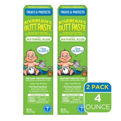 Boudreaux's Butt Paste Baby Diaper Rash Cream With Natural Aloe - 4oz/2pk :  Target