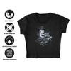 Women's Betty Boop Storm Rider Cap Sleeve Baby Rib Crop Top - 4 of 4