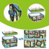 PICASSO-TILES Magnet Tile Toy Organizer: City Theme Storage Bin with Lid & Handles - 3 of 4