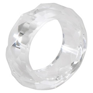 Crystal Napkins Rings - Clear (Set of 4), Round Clear