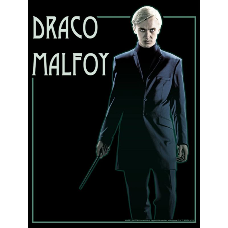 Men's Harry Potter Draco Malfoy Simple Framed Portrait Pull Over Hoodie, 2 of 5