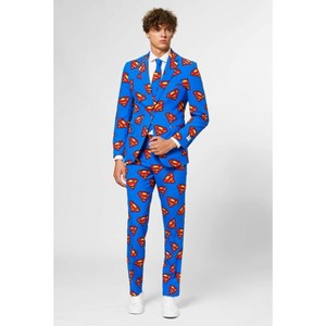 OppoSuits Men's Suit - Superman - Blue - 1 of 4