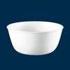 Corelle 4pk Glass Vitrelle 28oz Dinner Bowls White: Round Solid Pasta & Soup Bowls, Dishwasher & Microwave Safe - 3 of 4
