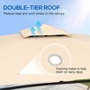 Gulches 10' x 12' Patio Gazebo with Netting, Double Roof Outdoor Gazebo Canopy Shelter, Solid Metal Frame for Garden, Lawn, Backyard, Deck, Beige - 3 of 4