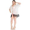 LA LEELA Women's Open Front Summer Vacation Beachwear Short Bathing Suit Cardigan Holiday Swimwear Duster Beach Swim - 3 of 4