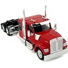 Kenworth W990 with Flat Top Sleeper Cab Red 1/87 (HO) Scale Plastic Model Car by HO Logistics - 4 of 4