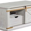 Royal Hampton Farmhouse Coffee Table, Barn Door Storage, Gold, White 48 Inch - 2 of 4