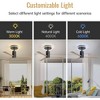 SKRAN 52"Flush Mount Ceiling Fan with Light,3 Blade Modern Ceiling Fan with Remote Control, for Patio Living Room Bedroom,Quiet Reversible DC Motor - 4 of 4