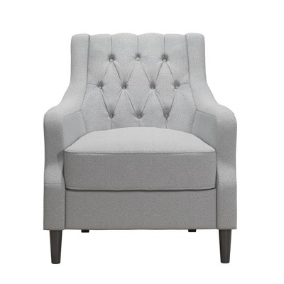 DHP Lannon Upholstered Accent Chair, Light Gray Linen
