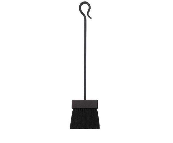 Hand-Forged Fireplace Broom, Black - Plow & Hearth