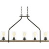 Progress Lighting, Topsail, 5-Light Chandelier, Antique Bronze, Parchment-finish Glass Shades - 4 of 4