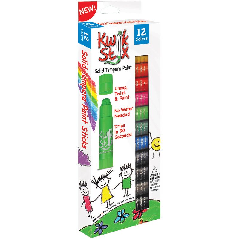 Kwik Stix Solid Tempera Paint Sticks 12/Pkg-Classic Colors, 2 of 4