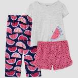 Carter's Just One You®️ Toddler Girls' 3pc Watermelon Pajama Set - Pink