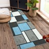 Washable Modern Patchwork Rug Non Slip Low Pile Rug Soft Contemporary Throw Floor Cover Foldable Indoor Carpet for Living Room Bedroom Playroom填 - 3 of 4