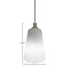 Toltec Lighting Carina 1 - Light Pendant in  New Aged Brass with 11" Opal Frosted Shade - 2 of 2