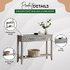 Kings Brand Furniture - Leffler Modern Console Sofa Table with Drawer and Open Storage Shelf for Entryway, Hallway and Living Room - Off-White - 3 of 4