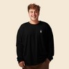 Dalix Astronaut Embroidered Cotton Classic Fit Long Sleeve Crewneck Tee Shirt Mens - 2 of 4