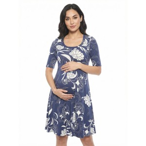 maternity skater dress Rib Knit Belted Maternity Skater Dress BURGUNDY / X-LARGE