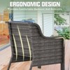 SUGOLD 2-Piece Wicker Patio Conversation Set with Blue Cushions, Weather-Resistant Outdoor Armchairs for Deck, Porch & Backyard - 2 of 4