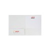 JAM Paper Laminated Glossy 2 Pocket Presentation Folders White 100/Box 385GWHB - 3 of 4
