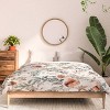 Deny Designs King Ninola Design Squirrels Winter Holiday Botanical Comforter and Pillow Sham Beige - 3 of 4