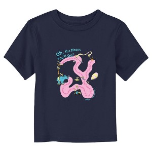 Dr. Seuss Oh the Places You'll Go Quote Graphic  T-Shirt - Navy Blue - 2T - 1 of 3