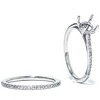 Pompeii3 1/5ct Pave Cathedral Diamond Engagement Ring Setting 14K White Gold - 3 of 4