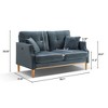 NicBex 56.7 Inch Loveseat Sofa with USB Charging Ports Comfy 2 Seater Couch with Wood Legs for Living Room,Apartment - 3 of 4