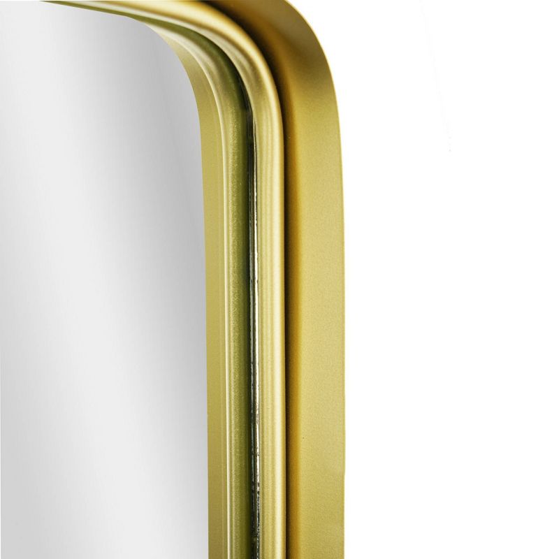 22.7&#34; x 34.5&#34; Thin Gold Raised Lip Metal Framed Rectangle Decorative Wall Mirror - Head West, 4 of 8
