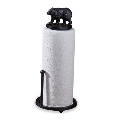 Park Designs Cast Black Bear Toilet Tissue Holder