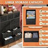 11-Drawer Tall Fabric Dresser Storage Tower with Steel Frame and Wood Top, Chest of Drawers Organizer Unit for Bedroom, Closet, Hallway - 4 of 4