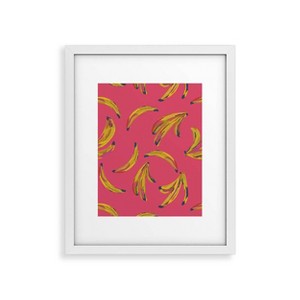 18"x24" Oris Eddu Banana Lush White Framed Canvas Wall Art - Deny Designs: Modern Abstract MDF Composite Decor, Offset Print - 1 of 4