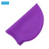 Unique Bargains Silicone Waterproof Non-Slip High-Stretch Swim Caps 2 Pcs - 3 of 4
