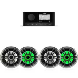Fusion MS-RA60 Marine Stereo + 2 Pairs EL-FL651SPG 6.5" Speakers - 1 of 4