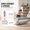 VEVOR Baby Travel Crib and Play Yard, Folding Baby Playpen with Soft Mattress Pad, Portable Toddlers Crib with Breathable Mesh and Travel Bag, Gray - 3 of 4