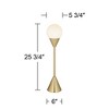 360 Lighting Leah 25 3/4" High Modern Accent Table Lamp Gold Brass Finish Metal Single Glass White Globe Shade Living Room Bedroom Bedside Nightstand - 4 of 4