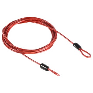 Unique Bargains Security Steel Cable Coated Luggage Lock Wire Rope Double Loops - 1 of 4