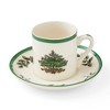 Spode Christmas Tree Espresso Cup & Saucer Set (Set of 4) - Festive 3 Ounce Coffee Mugs with Saucers, Fine Earthenware - Dishwasher & Microwave Safe, - 4 of 4