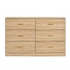 HDZNVF Modern Natural 6 Drawer Dresser for Bedroom, Ample Storage Wide Chest of Drawers, Sturdy and Safe - 4 of 4