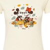 Women's - Disney - Mickey Minnie Leaf Pile Fitted Graphic T-Shirt - 2 of 3